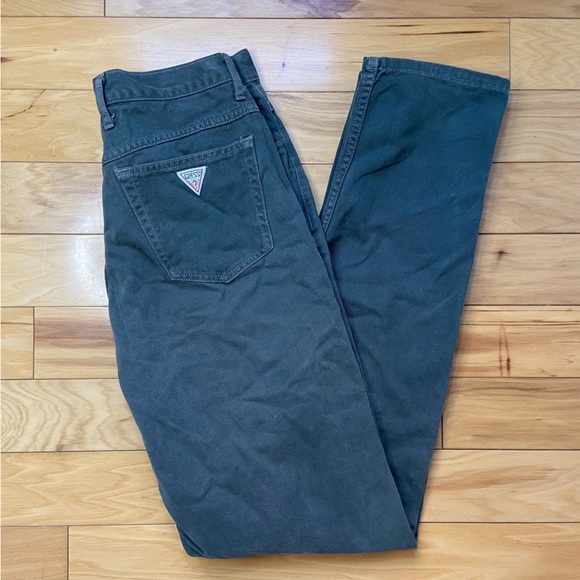 Guess by Marciano Other - Vintage Guess Jeans Mens 31x33 Green Corduroy Pants 80's High‎ Rise